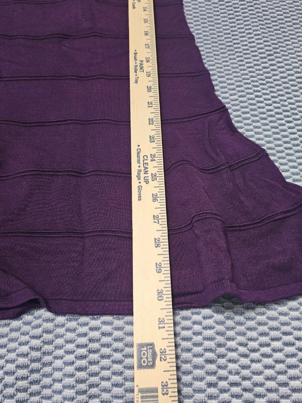 NEW Forever21 Purple Bodycon Dress Mesh Sheer Neck Sleeveless Trumpet Hem Size M - Picture 6 of 6